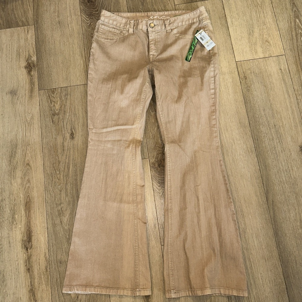Inc‎ Denim Women's Regular Fit Flare Leg Jeans Camel Stretch 12 Boho City NWT
